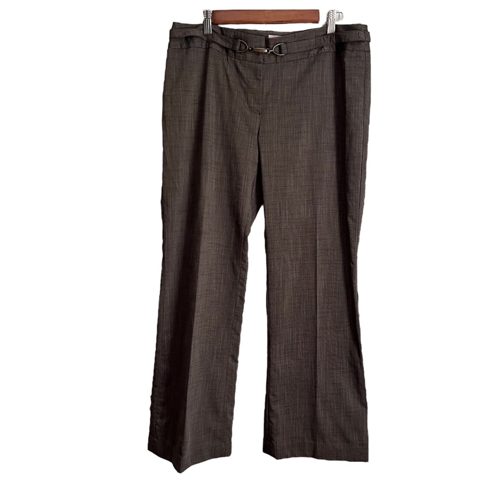 Star Style Juniors Wide Leg Gray Dress Pants w/ Built in Belt Sz 11
